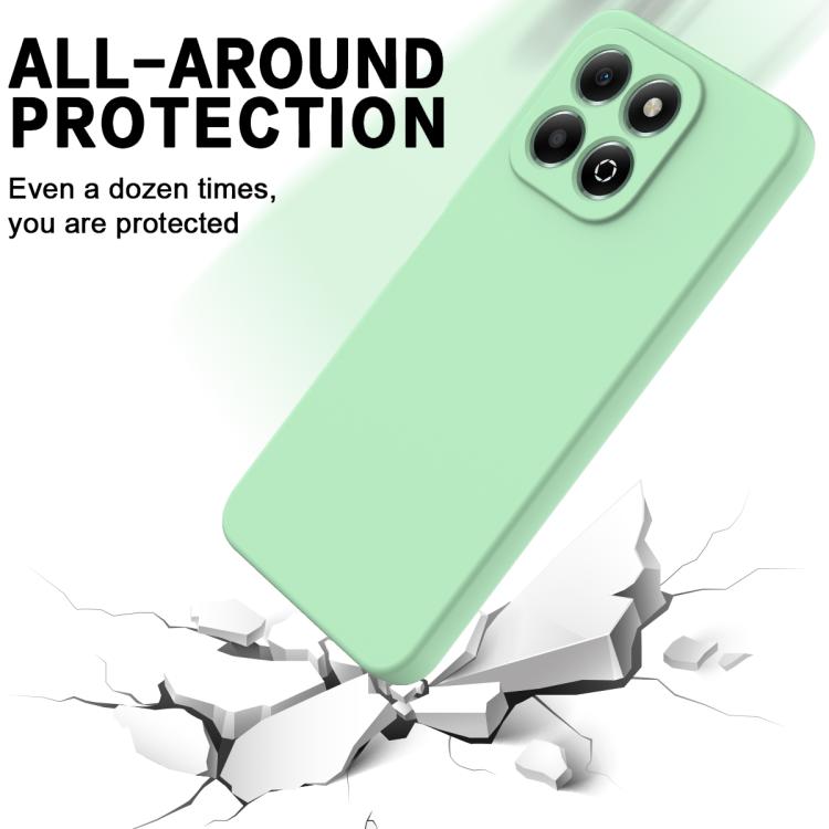 For Honor X6c 4G Solid Color Liquid Silicone Dropproof Full Coverage Phone Case(Green)