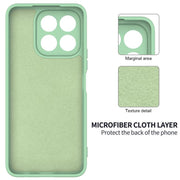 For Honor X6c 4G Solid Color Liquid Silicone Dropproof Full Coverage Phone Case(Green)