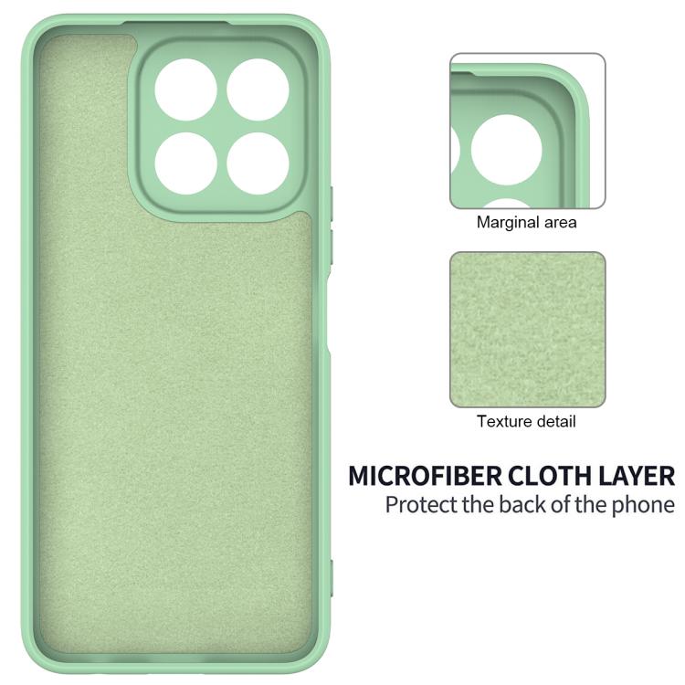 For Honor X6c 4G Solid Color Liquid Silicone Dropproof Full Coverage Phone Case(Green)