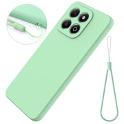 For Honor X6c 4G Solid Color Liquid Silicone Dropproof Full Coverage Phone Case(Green)