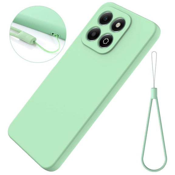 For Honor X6c 4G Solid Color Liquid Silicone Dropproof Full Coverage Phone Case(Green)