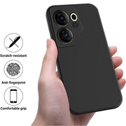 For Tecno Camon 20 Premier Pure Color Liquid Silicone Shockproof Phone Case(Black)