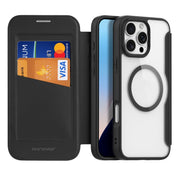 For iPhone 16 Pro DUX DUCIS Skin X Pro Series Magsafe PC + TPU Phone Leather Case(Black)