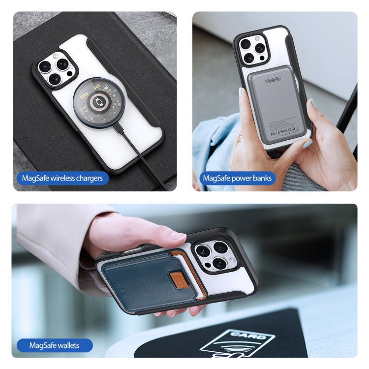 For iPhone 16 Pro DUX DUCIS Skin X Pro Series Magsafe PC + TPU Phone Leather Case(Black)