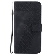 For Google Pixel 9 Pro 7-shaped Embossed Leather Phone Case(Black)