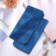 For Google Pixel 9 Seven-shaped Embossed Leather Phone Case(Blue)