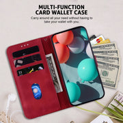 For Google Pixel 9 Seven-shaped Embossed Leather Phone Case(Red)