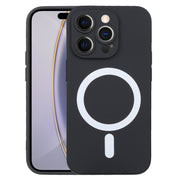 For iPhone 16 Pro Max Liquid Silicone Magsafe Phone Case(Black)