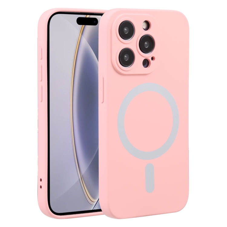 For iPhone 16 Pro Max Liquid Silicone Magsafe Phone Case(Pink) - free shipping - PMC Jewellery - Order now!