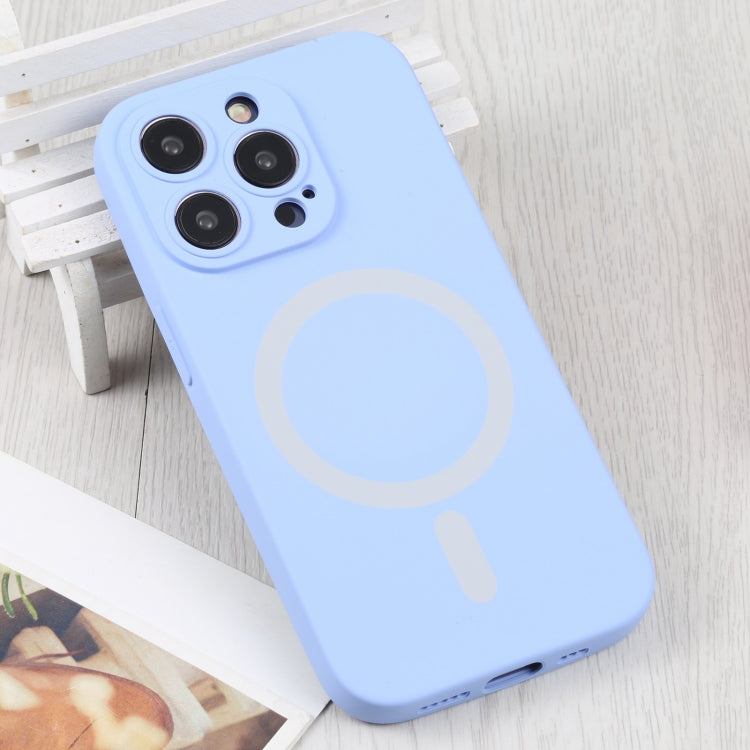 For iPhone 16 Pro Max Liquid Silicone Magsafe Phone Case(Light Purple)