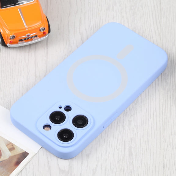 For iPhone 16 Pro Max Liquid Silicone Magsafe Phone Case(Light Purple)