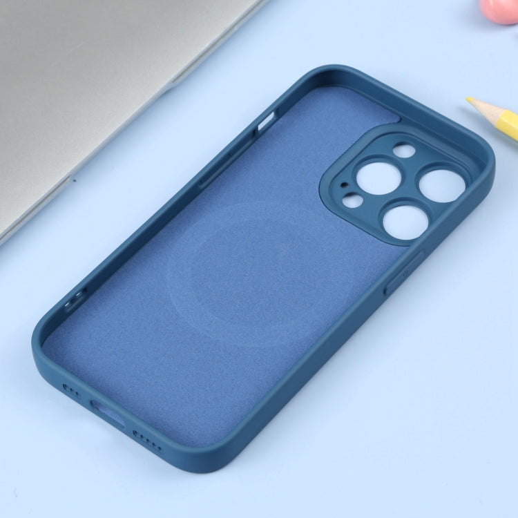For iPhone 16 Pro Liquid Silicone Magsafe Phone Case(Blue)