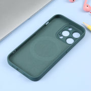 For iPhone 16 Pro Liquid Silicone Magsafe Phone Case(Dark Green)