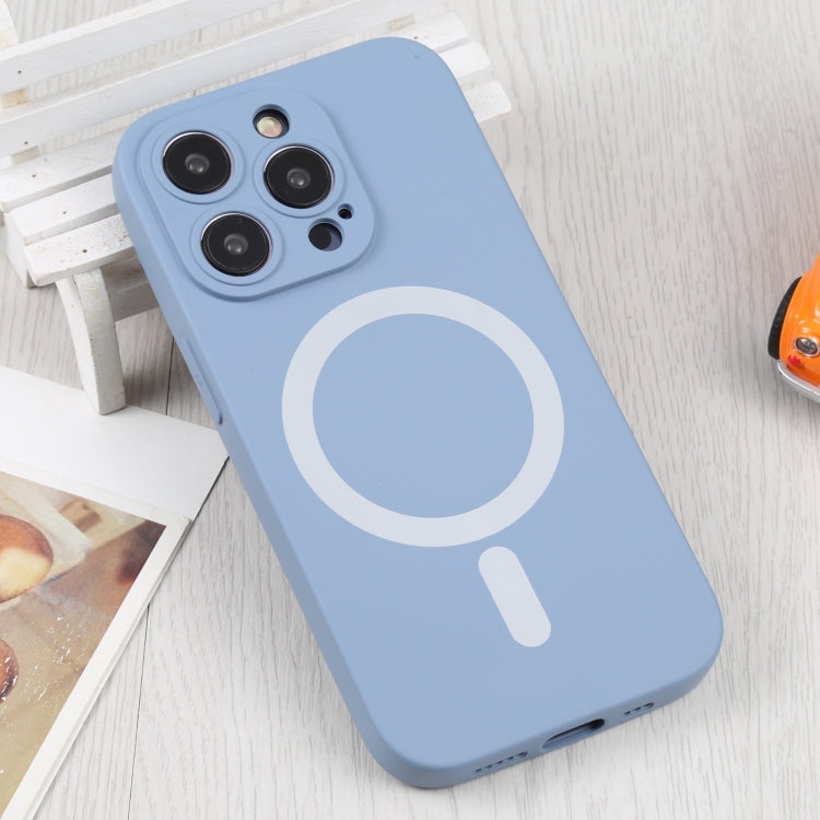 For iPhone 16 Pro Liquid Silicone Magsafe Phone Case(Lavender Grey)