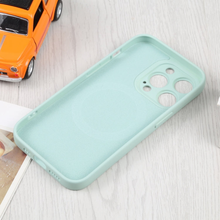 For iPhone 16 Pro Liquid Silicone Magsafe Phone Case(Light Cyan)