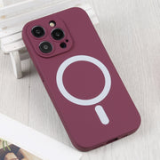 For iPhone 16 Pro Liquid Silicone Magsafe Phone Case(Wine Red)