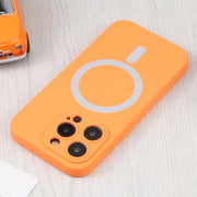For iPhone 16 Pro Liquid Silicone Magsafe Phone Case(Orange)