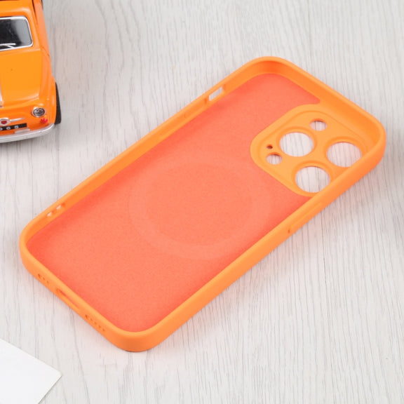 For iPhone 16 Pro Liquid Silicone Magsafe Phone Case(Orange)