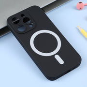 For iPhone 16 Plus Liquid Silicone Magsafe Phone Case(Black)