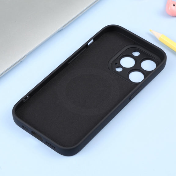 For iPhone 16 Plus Liquid Silicone Magsafe Phone Case(Black)