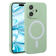 For iPhone 16 Plus Liquid Silicone Magsafe Phone Case(Green)