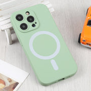 For iPhone 16 Plus Liquid Silicone Magsafe Phone Case(Green)
