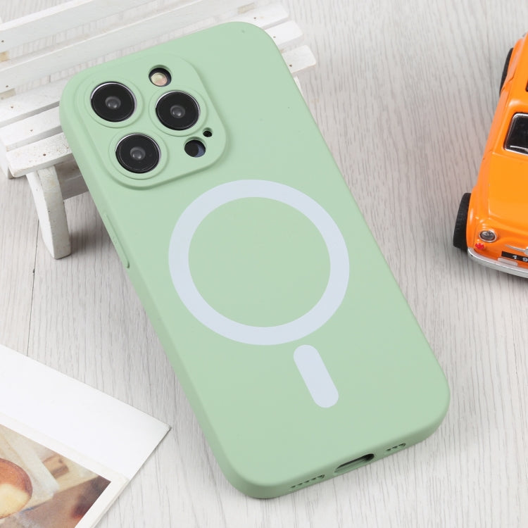 For iPhone 16 Plus Liquid Silicone Magsafe Phone Case(Green)