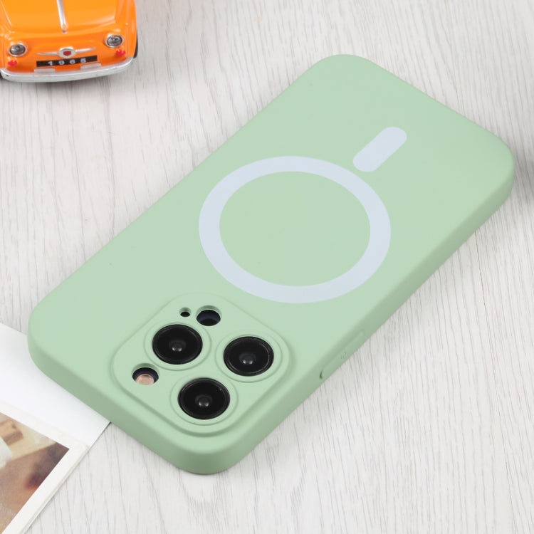 For iPhone 16 Plus Liquid Silicone Magsafe Phone Case(Green)