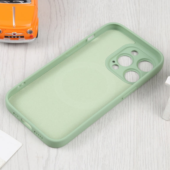 For iPhone 16 Plus Liquid Silicone Magsafe Phone Case(Green)