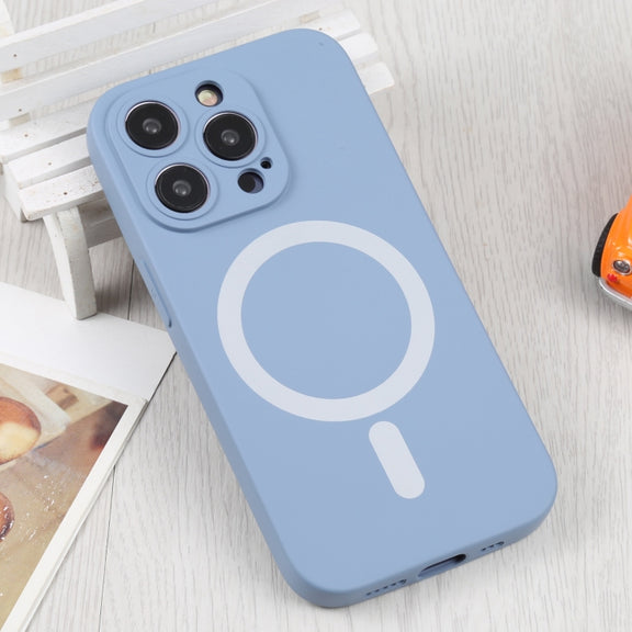 For iPhone 16 Plus Liquid Silicone Magsafe Phone Case(Lavender Grey)