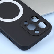 For iPhone 16 Liquid Silicone Magsafe Phone Case(Black)