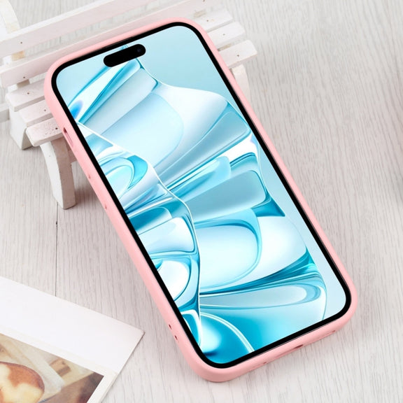For iPhone 16 Liquid Silicone Magsafe Phone Case(Pink)