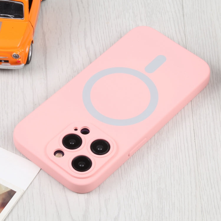 For iPhone 16 Liquid Silicone Magsafe Phone Case(Pink)