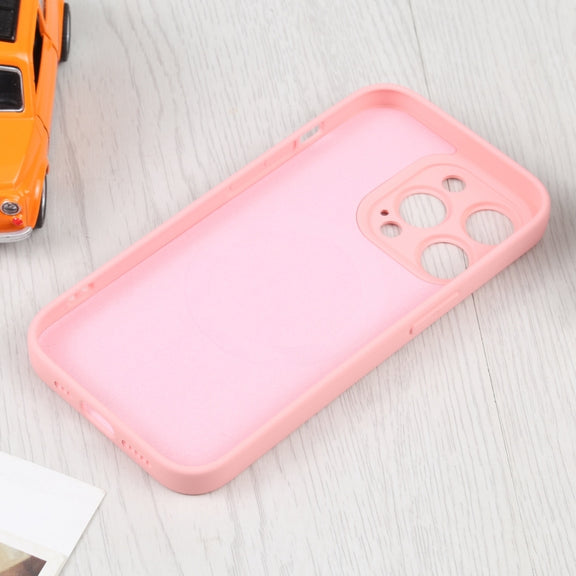 For iPhone 16 Liquid Silicone Magsafe Phone Case(Pink)