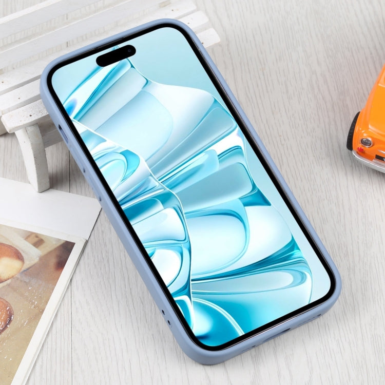 For iPhone 16 Liquid Silicone Magsafe Phone Case(Lavender Grey)