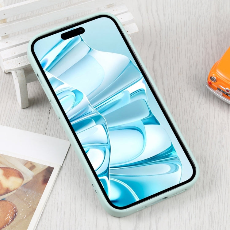 For iPhone 16 Liquid Silicone Magsafe Phone Case(Light Cyan)