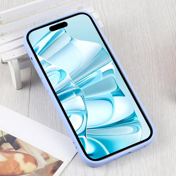 For iPhone 16 Liquid Silicone Magsafe Phone Case(Light Purple)