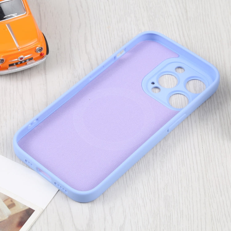 For iPhone 16 Liquid Silicone Magsafe Phone Case(Light Purple)