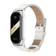 For Xiaomi Mi Band 8 Mijobs CS Case Microfiber PU Leather Watch Band(White Silver) - free shipping - PMc TechLife - Order now!