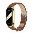 For Xiaomi Mi Band 8 Mijobs Plus Case Microfiber PU Leather Watch Band(Brown Gold) - free shipping - PMc TechLife - Order now!