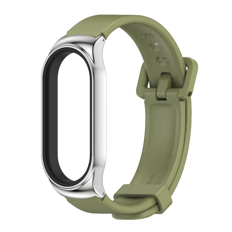 For Xiaomi Mi Band 8 Mijobs CS Case Silicone Watch Band(Army Green Silver) - free shipping - PMc TechLife - Order now!