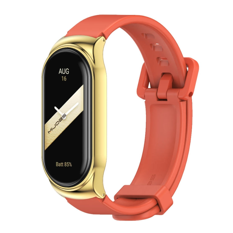 For Xiaomi Mi Band 8 Mijobs CS Case Silicone Watch Band(Orange Gold) - free shipping - PMc TechLife - Order now!