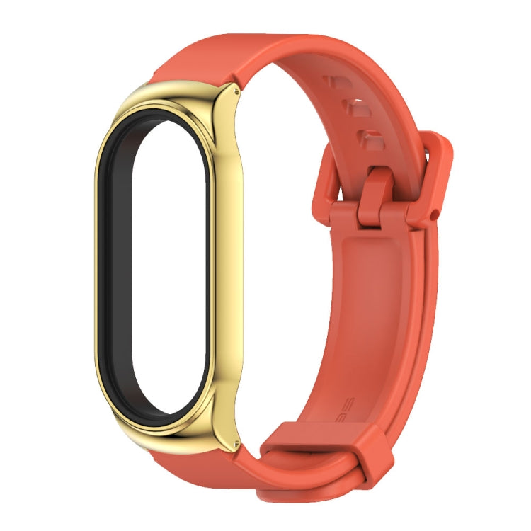 For Xiaomi Mi Band 8 Mijobs CS Case Silicone Watch Band(Orange Gold) - free shipping - PMc TechLife - Order now!