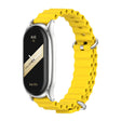 For Xiaomi Mi Band 8 Mijobs Plus Case Marine Silicone Breathable Watch Band(Yellow Silver) - free shipping - PMc TechLife - Order now!
