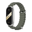 For Xiaomi Mi Band 8 Mijobs Plus Case Marine Silicone Breathable Watch Band(Khaki Green Silver) - free shipping - PMc TechLife - Order now!
