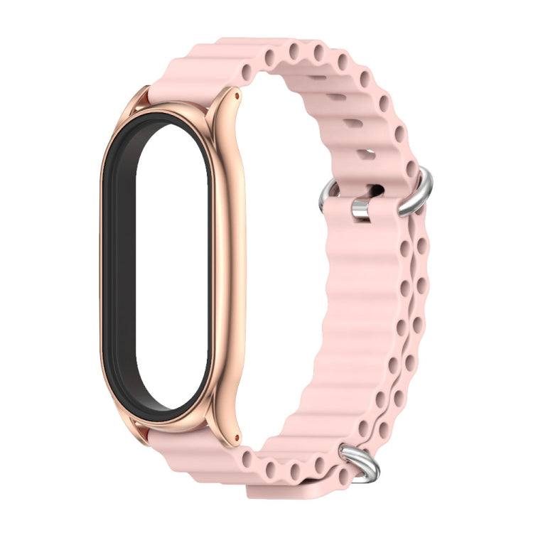 For Xiaomi Mi Band 8 Mijobs Plus Case Marine Silicone Breathable Watch Band(Pink Rose Gold) - free shipping - PMc TechLife - Order now!