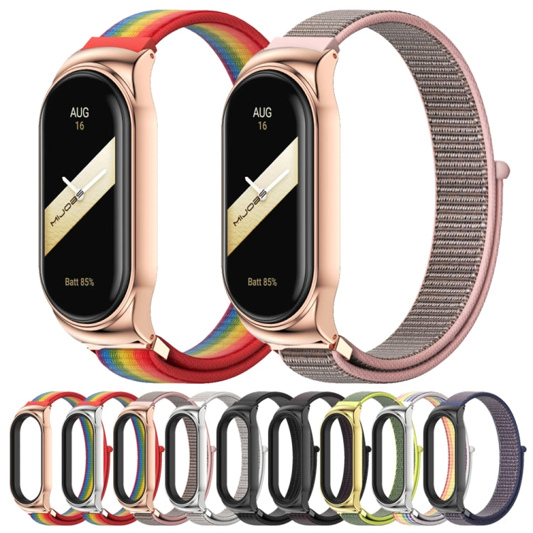 For Xiaomi Mi Band 8 Mijobs CS Case Breathable Nylon Loop Watch Band(Sea Shell Silver) - free shipping - PMc TechLife - Order now!