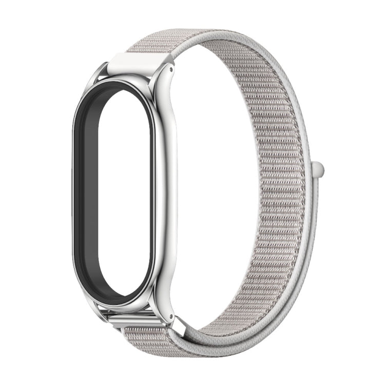 For Xiaomi Mi Band 8 Mijobs Plus Case Breathable Nylon Loop Watch Band(Sea Shell Silver) - free shipping - PMc TechLife - Order now!