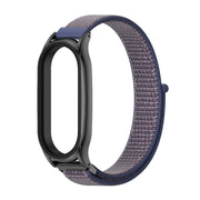 For Xiaomi Mi Band 8 Mijobs Plus Case Breathable Nylon Loop Watch Band(Midnight Blue Black)
