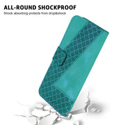 For Honor Magic6 Pro Seven-shaped Embossed Leather Phone Case(Green)